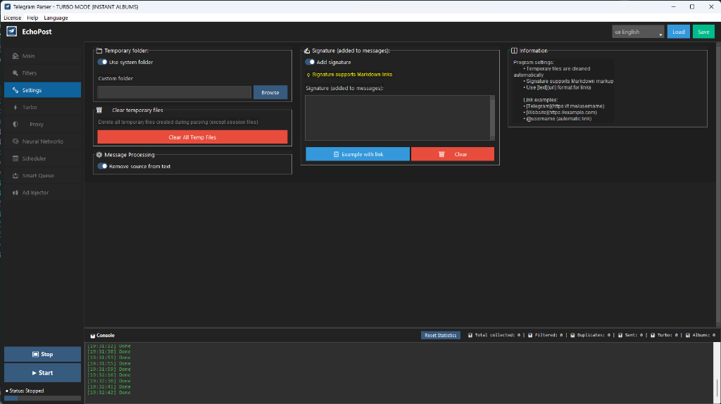 System Settings